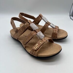 Vionic Cork and Gold Women's Sandals